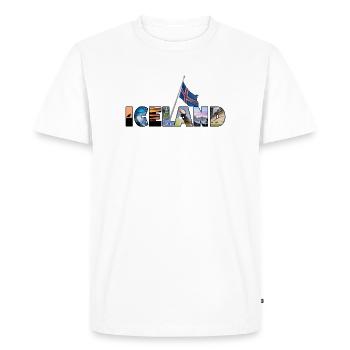 Iceland lettering - Men's Premium Organic T-Shirt - white - Front - Nico (187cm)