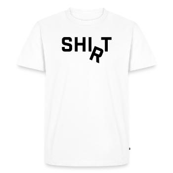 Shirt R falls around Slogan Motif - Men's Premium Organic T-Shirt - white - Front - Nico (187cm)