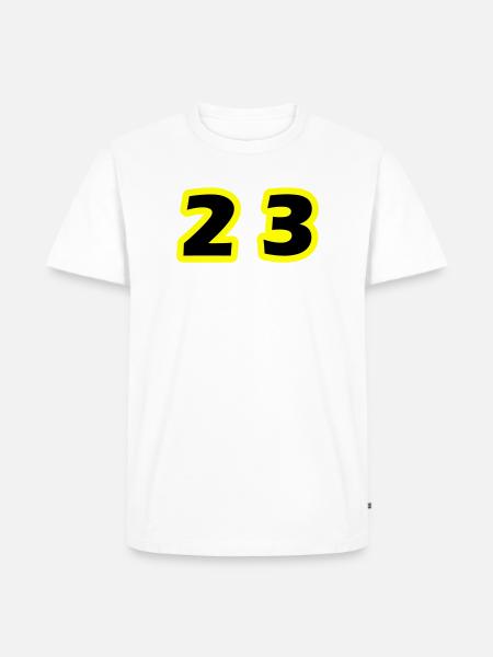 23 Number symbol - Men's Premium Organic T-Shirt - white