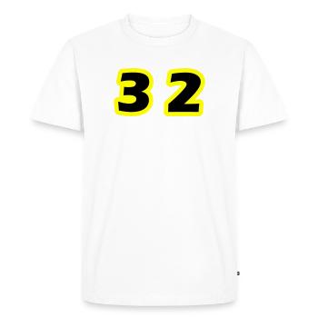32 Number Symbol - Men's Premium Organic T-Shirt - white - Front - Nico (187cm)