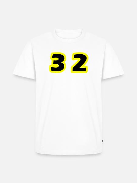 32 Number Symbol - Men's Premium Organic T-Shirt - white