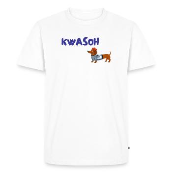 Croissant Pardoie : Français teckel - T-shirt Premium bio Homme - blanc - Devant - Nico (187cm)