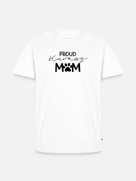 Kuvasz Stolze Hundemama Pfote - Männer Premium Bio T-Shirt - Weiß