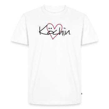 Cook heart hobby chef kitchen gift idea - Men's Premium Organic T-Shirt - white - Front - Nico (187cm)