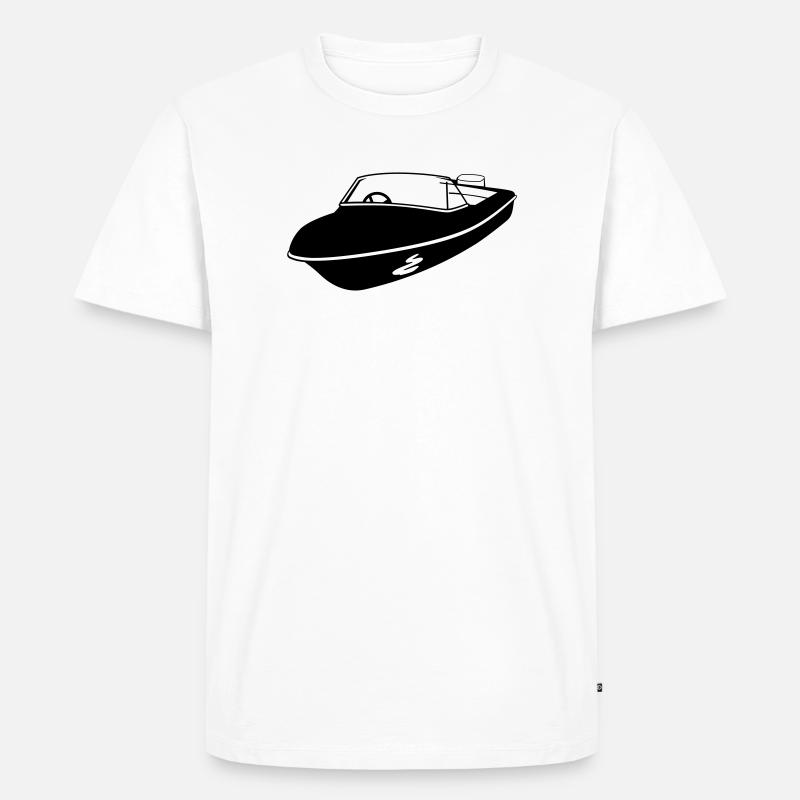 speedboat rennboot - Männer Premium Bio T-Shirt - Weiß