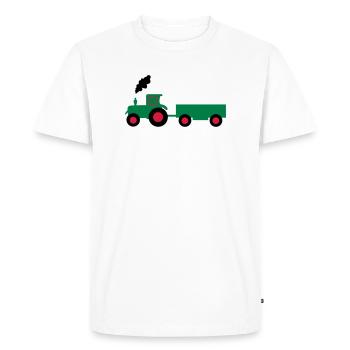 tractor anhaenger - Men's Premium Organic T-Shirt - white - Front - Nico (187cm)