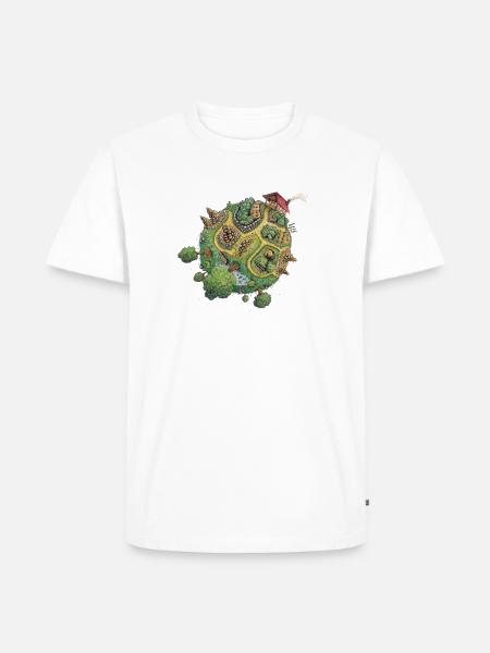 Planet Hortus - green planet - Men's Premium Organic T-Shirt - white