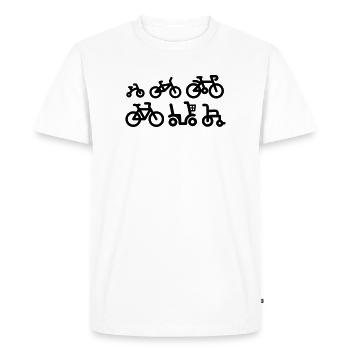 Evolution vélo de course cyclisme vélo de course - T-shirt Premium bio Homme - blanc - Devant - Nico (187cm)