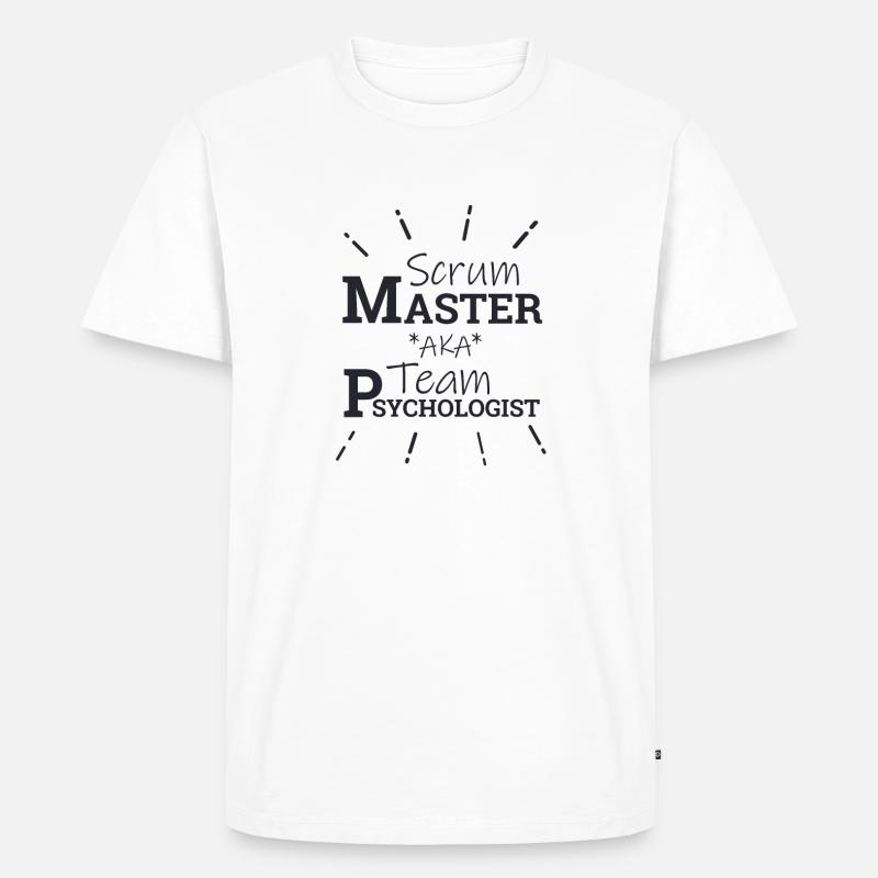 "Scrum Master Team" | "Scrum Master" - Männer Premium Bio T-Shirt - Weiß