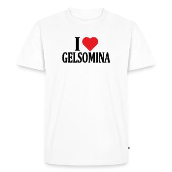 t-shirt J’adore l’idée cadeau Gelsomina - T-shirt Premium bio Homme - blanc - Devant - Nico (187cm)