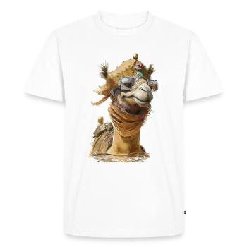 Chameau cool - T-shirt Premium bio Homme - blanc - Devant - Nico (187cm)