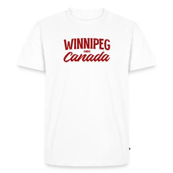 Winnipeg, Canada Est 1873 - T-shirt Premium bio Homme - blanc - Devant - Nico (187cm)