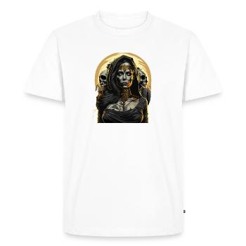 Queen Of Death - Men's Premium Organic T-Shirt - white - Front - Nico (187cm)