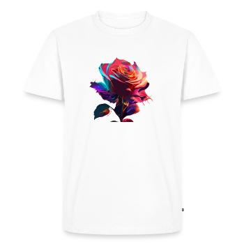 Rose - Men's Premium Organic T-Shirt - white - Front - Nico (187cm)