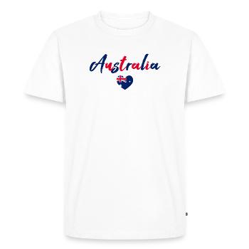 Australia - Men's Premium Organic T-Shirt - white - Front - Nico (187cm)