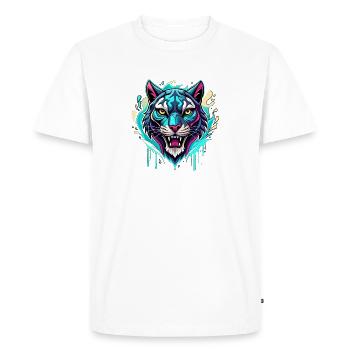 Éclaboussure de couleur de tigre - T-shirt Premium bio Homme - blanc - Devant - Nico (187cm)