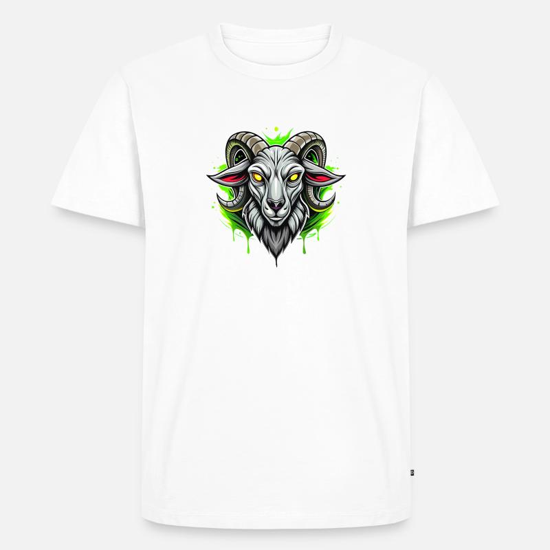 Ziege - Männer Premium Bio T-Shirt - Weiß
