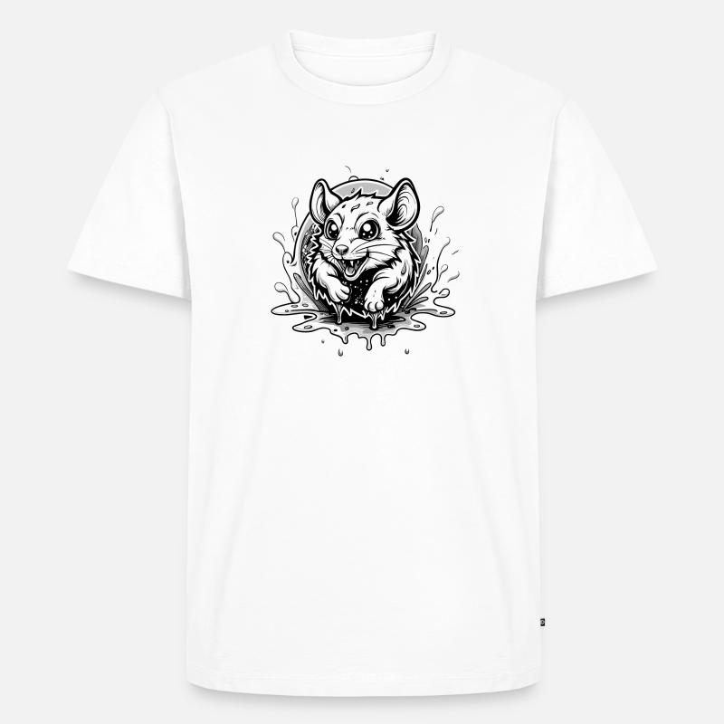 cute rat - Männer Premium Bio T-Shirt - Weiß