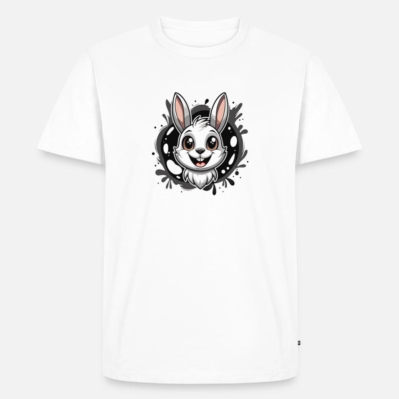 bunny - Männer Premium Bio T-Shirt - Weiß