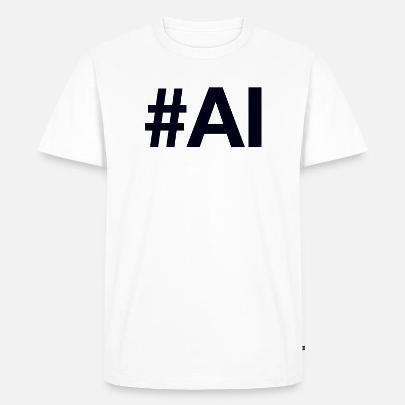 AI Artificial Intelligence - Männer Premium Bio T-Shirt - Weiß