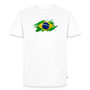 Brésil - T-shirt Premium bio Homme - blanc - Devant - Nico (187cm)