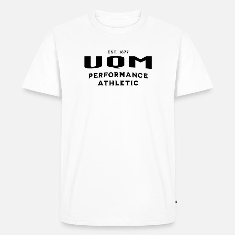 UQM Athletic-Performance Sportbekleidung - Männer Premium Bio T-Shirt - Weiß