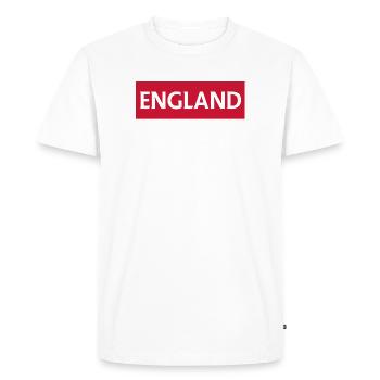 Horizon de la ville d’Angleterre avec effet de lentille - T-shirt Premium bio Homme - blanc - Devant - Nico (187cm)