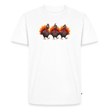 Bébé dinde de Thanksgiving - T-shirt Premium bio Homme - blanc - Devant - Nico (187cm)