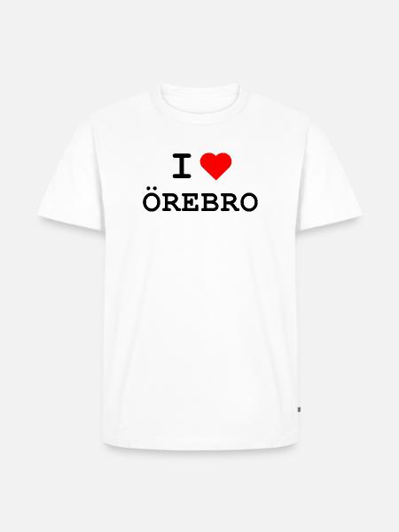 I love Örebro - Männer Premium Bio T-Shirt - Weiß