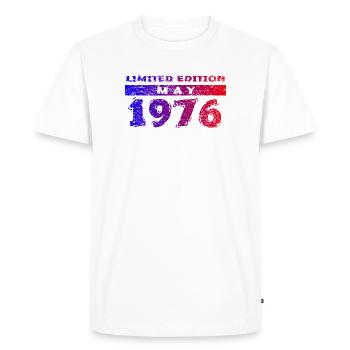 50e anniversaire Édition Limitée 05/1976 - T-shirt Premium bio Homme - blanc - Devant - Nico (187cm)