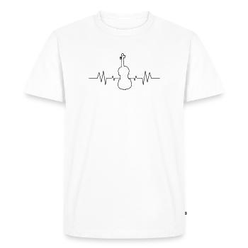 Violon Violon - T-shirt Premium bio Homme - blanc - Devant - Nico (187cm)