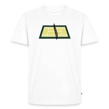 Tennis Court Court Net Geometric - T-shirt Premium bio Homme - blanc - Devant - Nico (187cm)