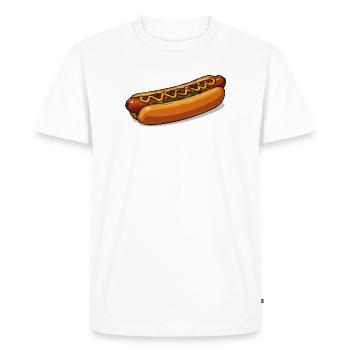 Crisp hot dog illustration - Men's Premium Organic T-Shirt - white - Front - Nico (187cm)