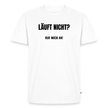Ne Run pas, appelle-moi bricoleur en disant - T-shirt Premium bio Homme - blanc - Devant - Nico (187cm)