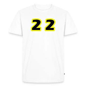 22 Number Symbol - Men's Premium Organic T-Shirt - white - Front - Nico (187cm)