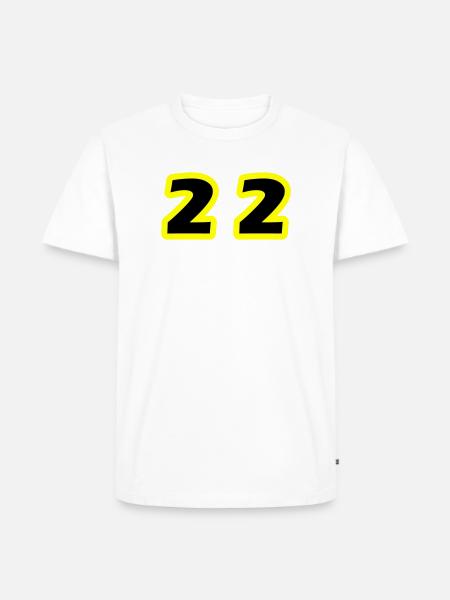 22 Number Symbol - Men's Premium Organic T-Shirt - white