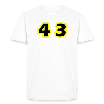 Symbole numérique 43 - T-shirt Premium bio Homme - blanc - Devant - Nico (187cm)