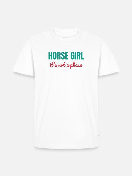 Pferdemädchen Es ist keine Phase - Männer Premium Bio T-Shirt - Weiß
