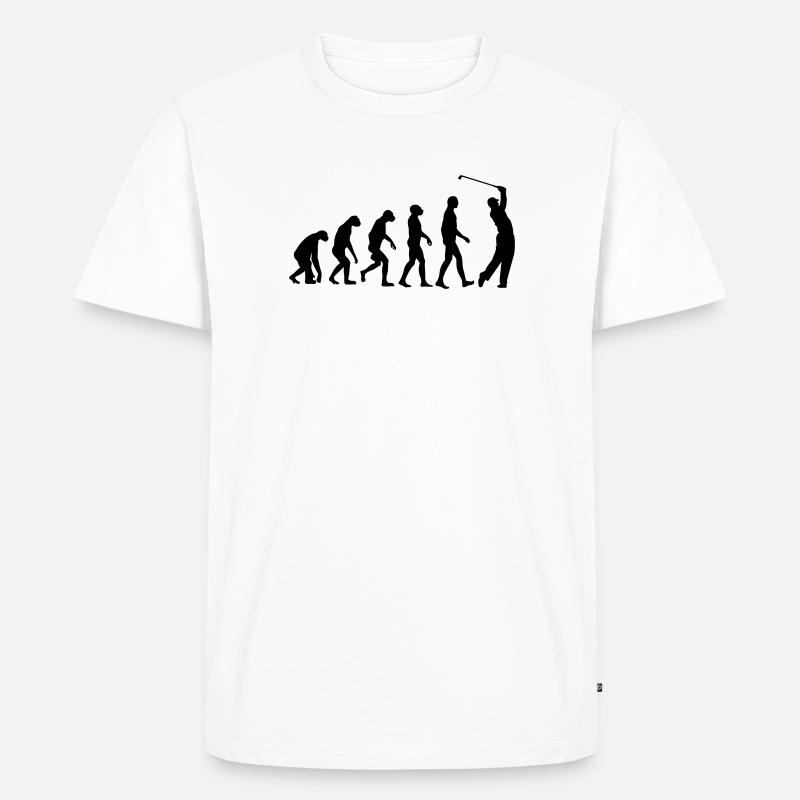 Golf Evolution Golfing - Men's Premium Organic T-Shirt - white