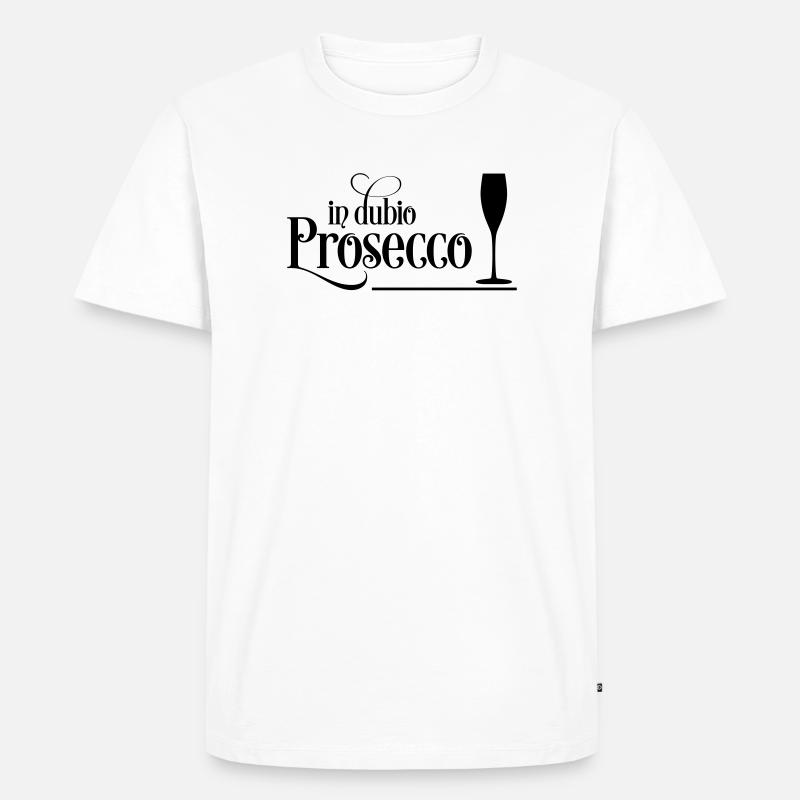 Prosecco - Männer Premium Bio T-Shirt - Weiß