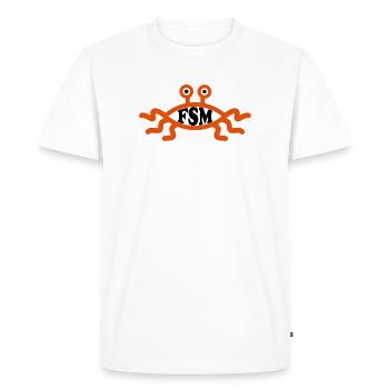 fsm - Men's Premium Organic T-Shirt - white - Front - Nico (187cm)