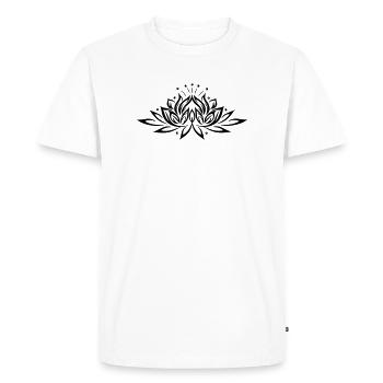 Fleur de Lotus, Lotus - T-shirt Premium bio Homme - blanc - Devant - Nico (187cm)