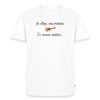 La mauvaise réputation - T-shirt Premium bio Homme - blanc - Devant - Nico (187cm)