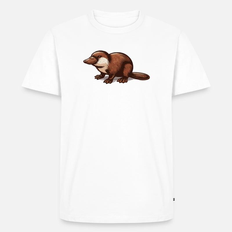 Schnabeltier - Männer Premium Bio T-Shirt - Weiß