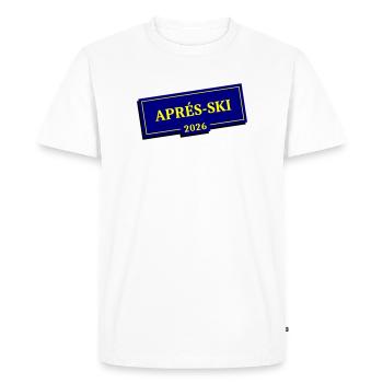 Après-ski 2026 - Men's Premium Organic T-Shirt - white - Front - Nico (187cm)