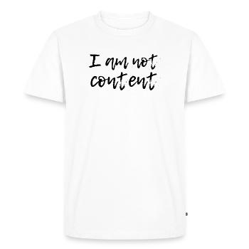 Je ne suis pas content - Script manuscrit émotionnel - T-shirt Premium bio Homme - blanc - Devant - Nico (187cm)