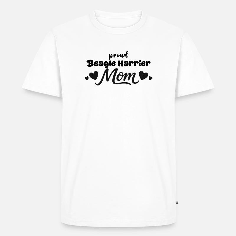 Stolze Beagle Harrier Mutter, Beagle-harrier - Männer Premium Bio T-Shirt - Weiß