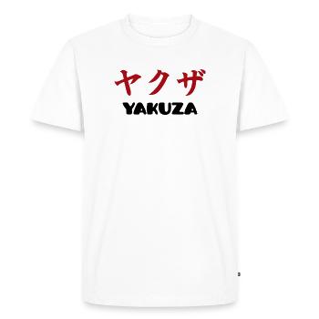 Yakuza - Men's Premium Organic T-Shirt - white - Front - Nico (187cm)