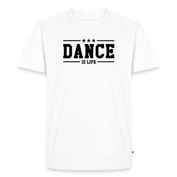 Dance is life - T-shirt Premium bio Homme - blanc - Devant - Nico (187cm)
