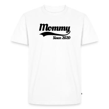Mommy since 2020 mère grossesse annonce bébé - T-shirt Premium bio Homme - blanc - Devant - Nico (187cm)